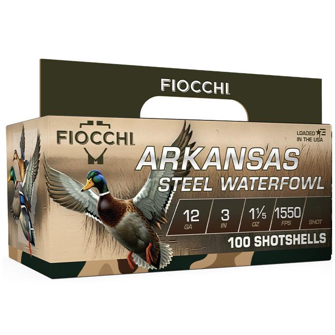 Fiocchi Arkansas Steel Waterfowl Shotshells 12ga 3" 1-1/5oz 1550 fps #4 100/ct 1 Fiocchi Arkansas Steel Waterfowl Shotshells 12ga 3" 1-1/5oz 1550 fps #4 100/ct