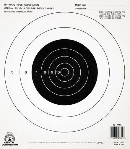 Champion Official NRA Targets B-16 25 yd. Slow Fire 100/Pack 1 Champion Official NRA Targets B-16 25 yd. Slow Fire 100/Pack