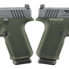 RUGER RXM 9MM PISTOL 4" CRUSHED SILVER BATTLE WORN/GREEN O.R. 2-15RD MAGS - ORION EXCLUSIVE