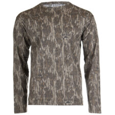 Habit Bear Cave Camo Tee Long Sleeve Mossy Oak New Bottomland Medium
