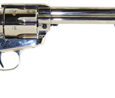 Home 26 STAND MFG SAA 45 LC 7.5" BBL - NICKEL PLATED 1 PIECE GRIP