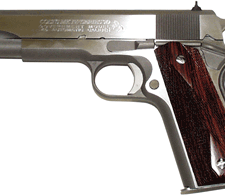 COLT GOVERNMENT SERIES 70 - 45ACP STAINLESS FS WOOD GRIPS