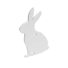 Home 25 B/C AR500 3/8" SILHOUETTE RABBIT WHT