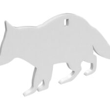 Home 27 B/C AR500 3/8" SILHOUETTE RACOON WHT