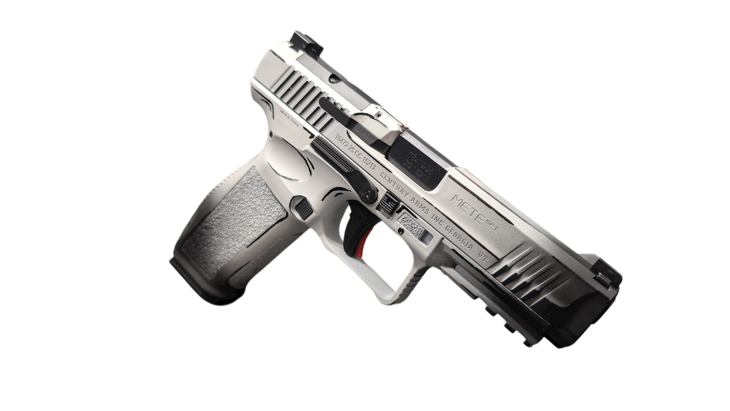 CENTURY CANIK METE SF ONE SERIES DOODLE 9MM PISTOL WHITE/BLACK 2-15RD MAGS - Canik