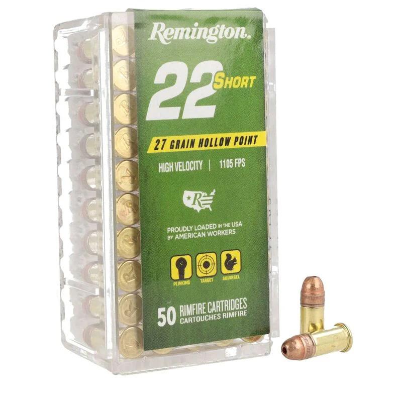 Remington 22 Short Rimfire Ammunition .22 Short 27gr CPRN 1105 fps 50/ct 1 Remington 22 Short Rimfire Ammunition .22 Short 27gr CPRN 1105 fps 50/ct