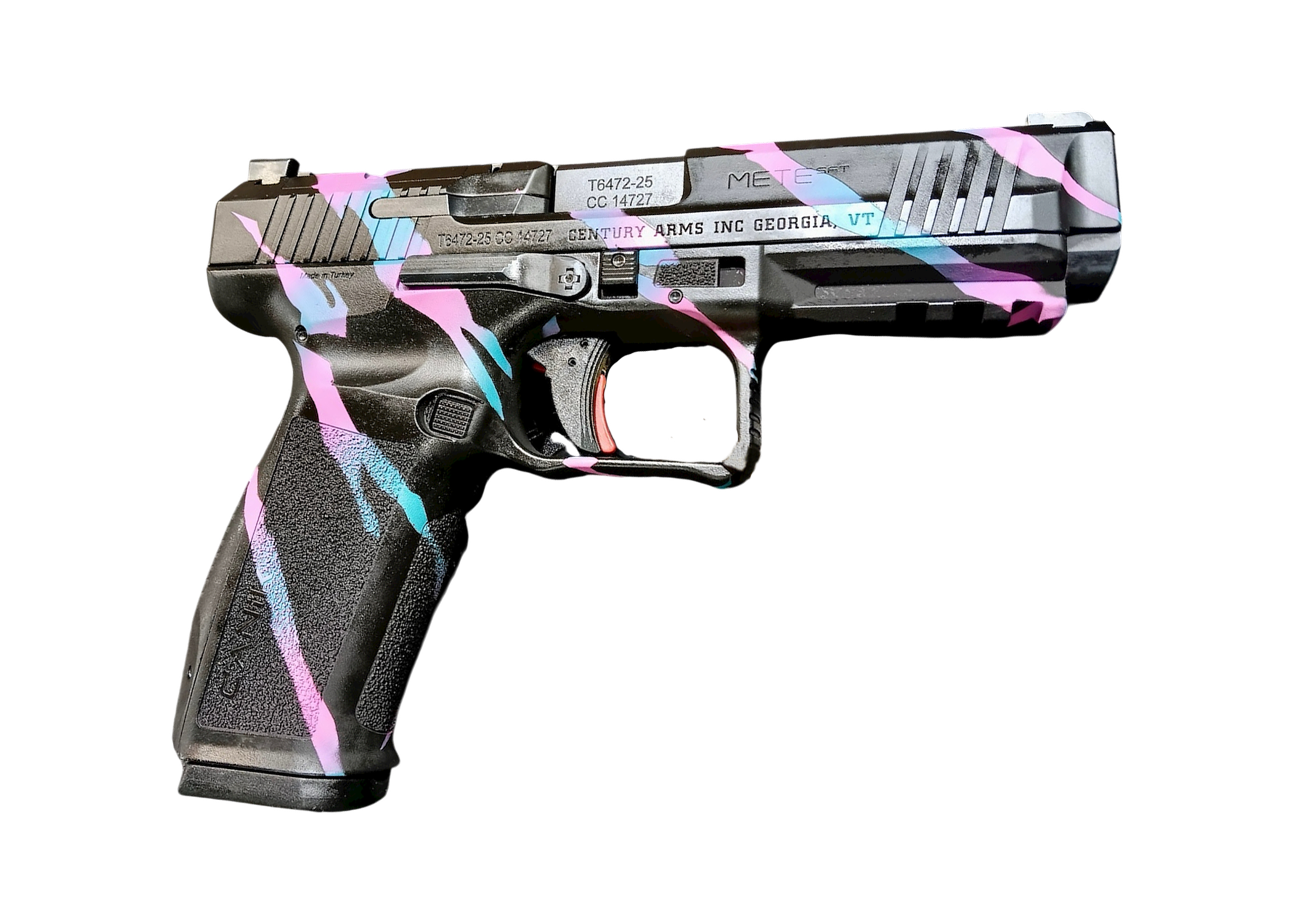 CENTURY CANIK METE SFT ONE SERIES 9MM MIAMI TIGER STRIPE PSTL 4.46 BRL 1-18RD MAG - Canik