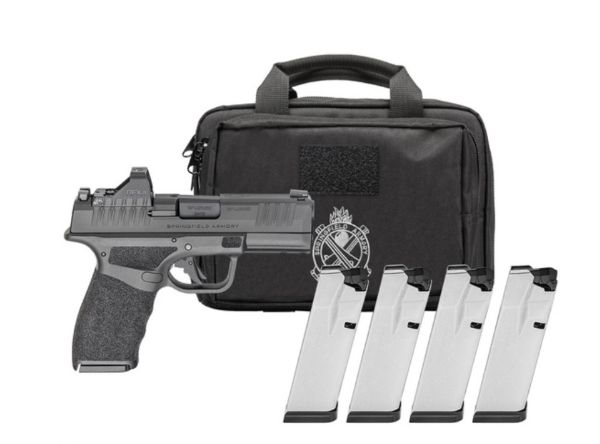 SPRINGFIELD HELLCAT PRO OSP - 9MM 3.8" 10RD CA 4MGS GEAR PAC 1 SPRINGFIELD HELLCAT PRO OSP - 9MM 3.8" 10RD CA 4MGS GEAR PAC