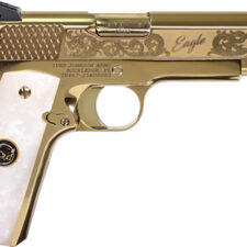 Home 32 IVER JOHNSON EAGLE NOBLE WP - 1911 45ACP 8RD ENGRAVED GOLD