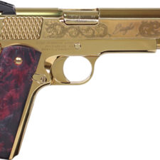 Home 26 IVER JOHNSON EAGLE NOBLE WP - 1911 45ACP 8RD GOLD/EX. WOOD