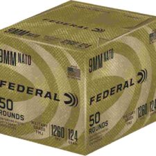 Home 25 Federal NATO Military Grade Ball Handgun Ammunition 9mm Luger 124 gr FMJ 1030 fps 50/ct