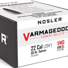 Home 27 NOSLER BULLETS 22 CAL .224 - 55GR VARMAGEDDON TIPPED 500CT