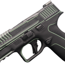 Home 26 SMITH & WESSON M&P 9 SHIELD X NTS BLACK/LIME GREEN PISTOL 3.6" N.S. 1-13RD, 1-15RD MAG