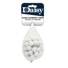POWERLINE GLASS SLINGSHOT AMMO - WHITE, 1/2", 75/CT