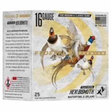 Home 25 Federal Premium HEVI-Bismuth Shotshells 16ga 2-3/4" 1-1/8oz 1400 fps #4 25/ct