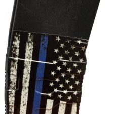 AMEND2 MOD3 5.56MM 30RD AR15 /M4/M16 THIN BLUE LINE POLYMER MAG AMCHAR EXCLUSIVE( 50 PER CASE )