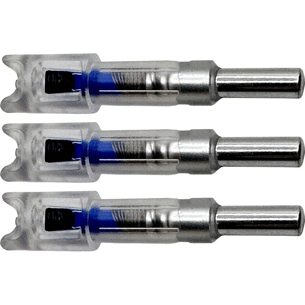 Flex Fletch LIT Lighted Crossbow Nocks .300 Blue 3 pk. 1 Flex Fletch LIT Lighted Crossbow Nocks .300 Blue 3 pk.