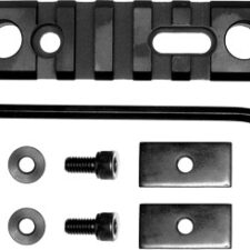 GROVTEC RAIL PUSH BUTTON BASE - STOCK AR 3.1" 5 SLOT ALUM BLK