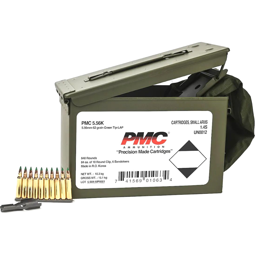 PMC X-Tac Rifle Ammo Metal Box 5.56 62 gr. FMJBT 840 rd. 1 PMC X-Tac Rifle Ammo Metal Box 5.56 62 gr. FMJBT 840 rd.