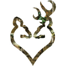 Browning Buck-Heart Decal 6in Camo