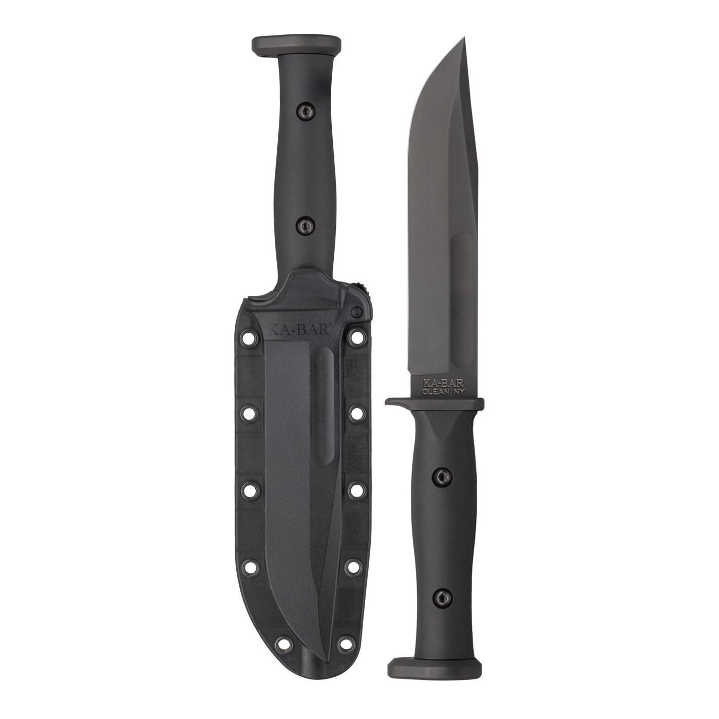KA-BAR Slabby Fixed Blade Knife 6-9/10? 1095 Cro-Van Nylon Handle Black 1 KA-BAR Slabby Fixed Blade Knife 6-9/10? 1095 Cro-Van Nylon Handle Black