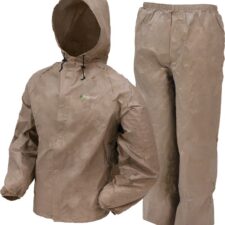 FROGG TOGGS RAIN SUIT MENS - ULTRA LITE 2 LARGE KHAKI
