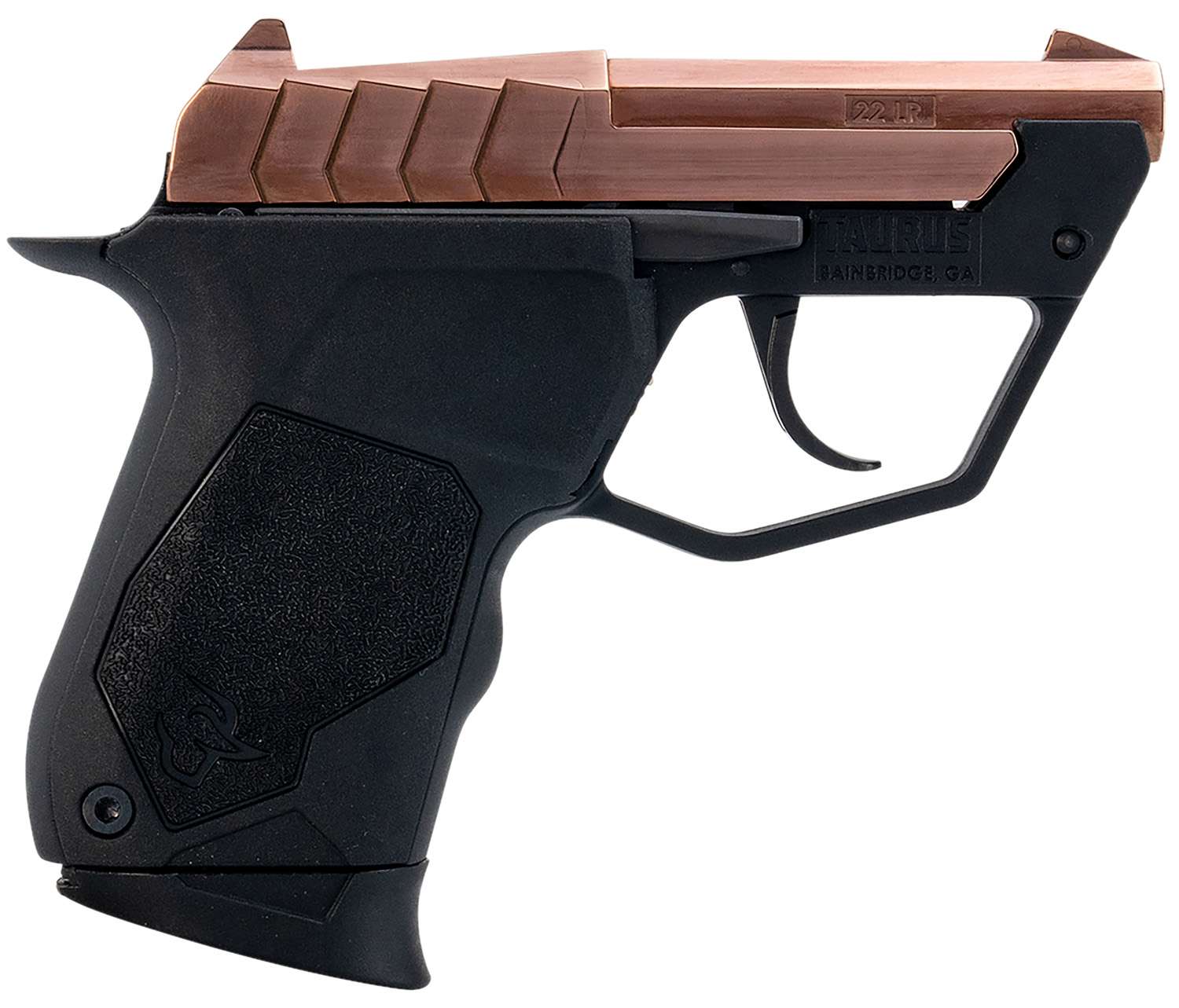 TAURUS 22TUC 22LR PSTL 3" BLK/ROSE GOLD PVD SLIDE 1-9RD MAG 1 TAURUS 22TUC 22LR PSTL 3" BLK/ROSE GOLD PVD SLIDE 1-9RD MAG