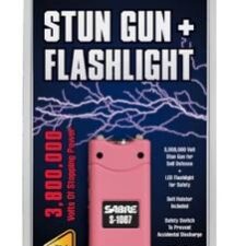 Sabre 3.8 Million Volt Stun Gun with LED Flashlight - Pink