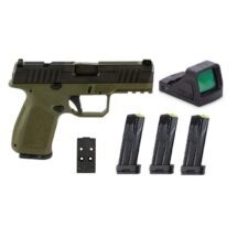 Home 27 Rost Martin RM1C Handgun Bundle 9mm Luger 15rd (4) Magazines 4" Barrel OD Green Viridian Red Dot Pistol Case