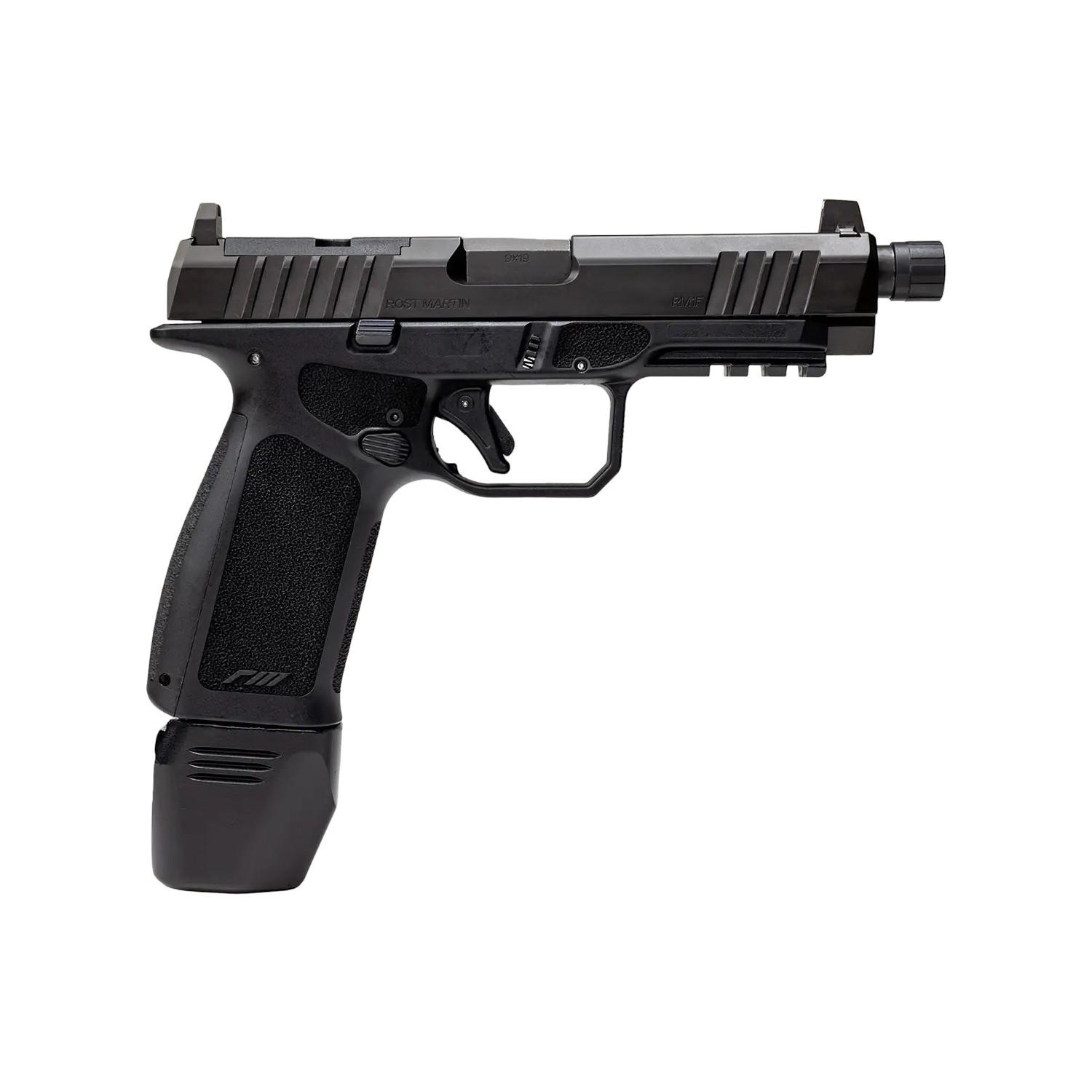 Rost Martin RM1F TACT BLK 9MM 4.5IN OR 17RD/24RD THRD 1/2X28 HI-SIGHTS POLY 1 Rost Martin RM1F TACT BLK 9MM 4.5IN OR 17RD/24RD THRD 1/2X28 HI-SIGHTS POLY