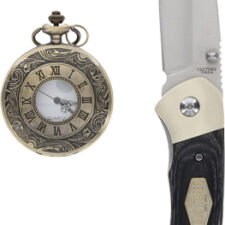 OLD TIMER KNIFE/POCKET WATCH - COMBO GIFT TIN PROMO Q4 25'
