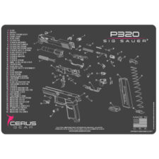 SIG SAUER P320 SCHEMATIC HANDGUN PROMAT - CHARCOAL GRAY/PINK
