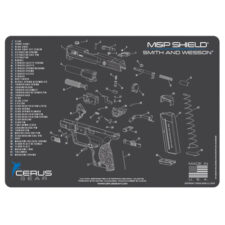 Home 30 M&P SHIELD SCHEMATIC PROMAT - CHARCOAL GRAY/CERUS BLUE