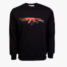 Arsenal XX-Large Black Cotton-Poly Standard Fit Graphic Pullover Sweater