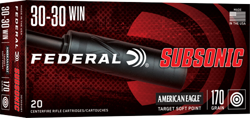FEDERAL 30-30 WIN 170GR - SP SUBSONIC 20RD 10BX/CS 1 FEDERAL 30-30 WIN 170GR - SP SUBSONIC 20RD 10BX/CS