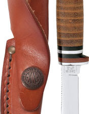 Home 25 CASE KNIVES LEATHER HUNTER - WITH LEATHER SHEATH