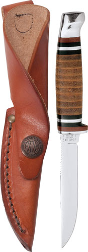 CASE KNIVES LEATHER HUNTER - WITH LEATHER SHEATH 1 CASE KNIVES LEATHER HUNTER - WITH LEATHER SHEATH