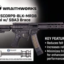 Home 32 Wraithworks WARSCORP9 Roller Delayed Side-Charging AR Pistol - Black | 9mm | 8.5" Barrel | 7" M-LOK Rail | SB Tactical SBA3 Brace | Accepts Scorpion Mags