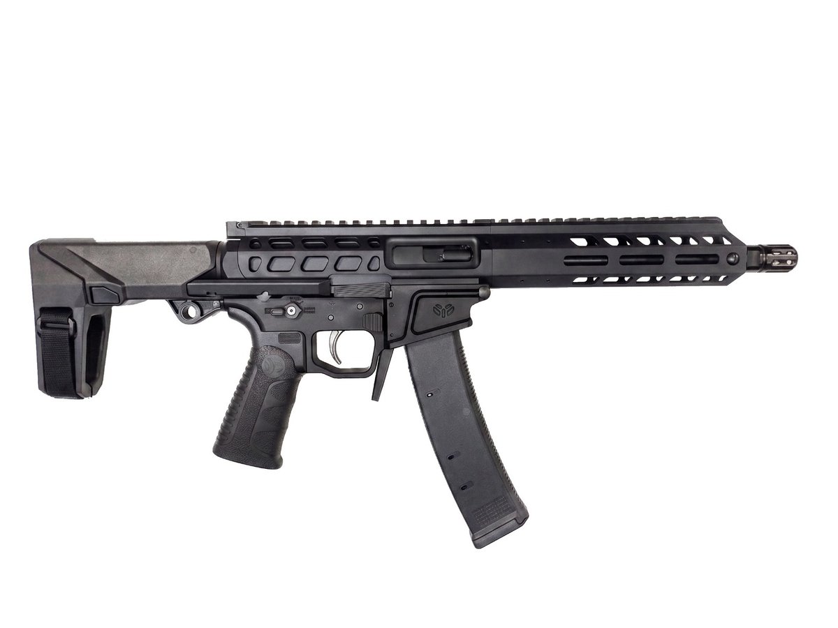 Wraithworks WARSCORP9 Side-Charging AR Pistol - Black | 9mm | 8.5" Barrel | 7" M-LOK Rail | SB Tactical HBPDW Brace | Accepts Scorpion Mags - Wraithworks